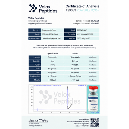 Tesamorelin (GHRH Analog) 10mg