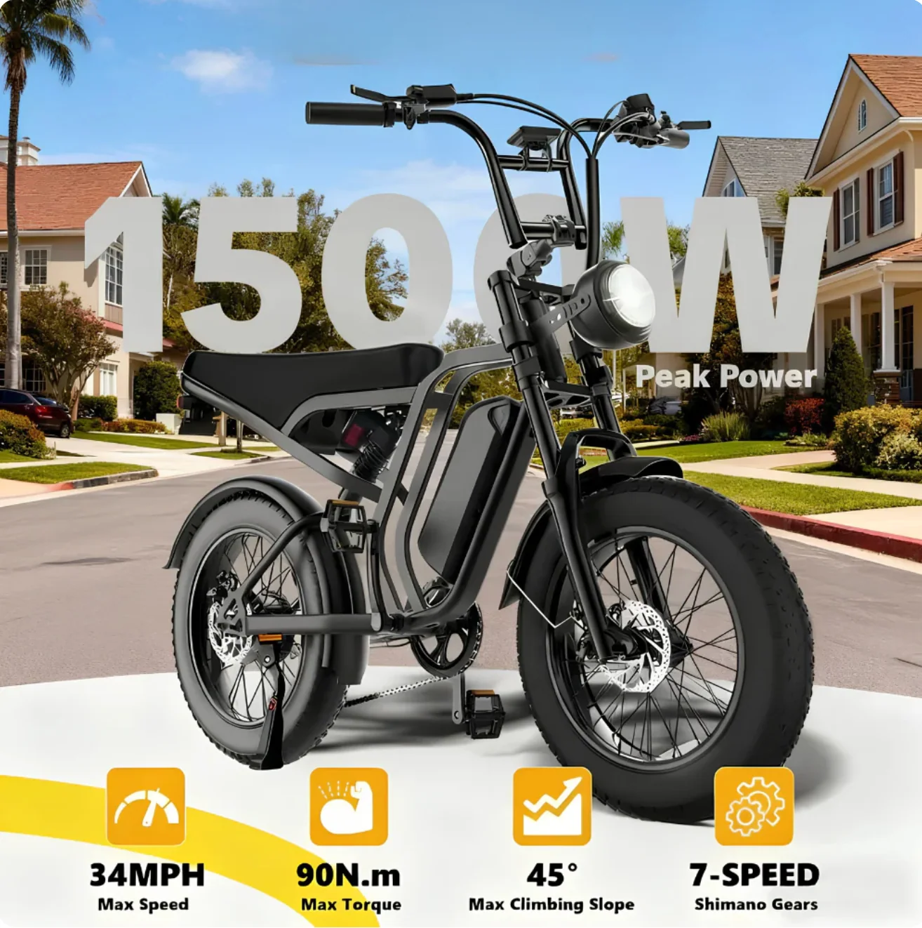Velox All-Terrain 1500W Peak Motor Electric Bike